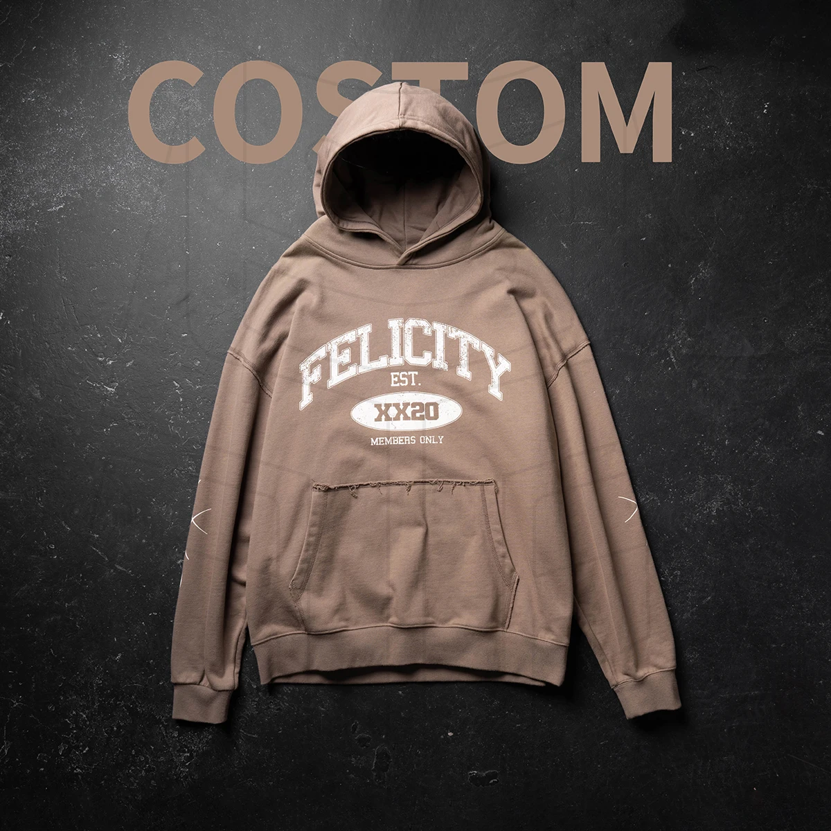 Vente en gros, design de sweat à capuche personnalisé avec logo, sweat-shirt homme oversize imprimé, épaule tombante, 450 g/m², coton abîmé, vente en vrac