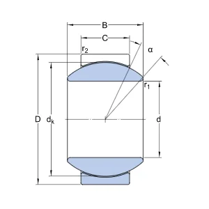GEG6C Maintenance-Free Radial Spherical Plain Bearings GE6-FW GEH 6 C Size 6X16X9 mm