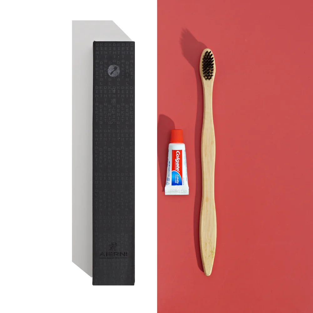 Luxury 5 Star Bathroom Hotel Disposable Amenities Set Bamboo Dental Kit