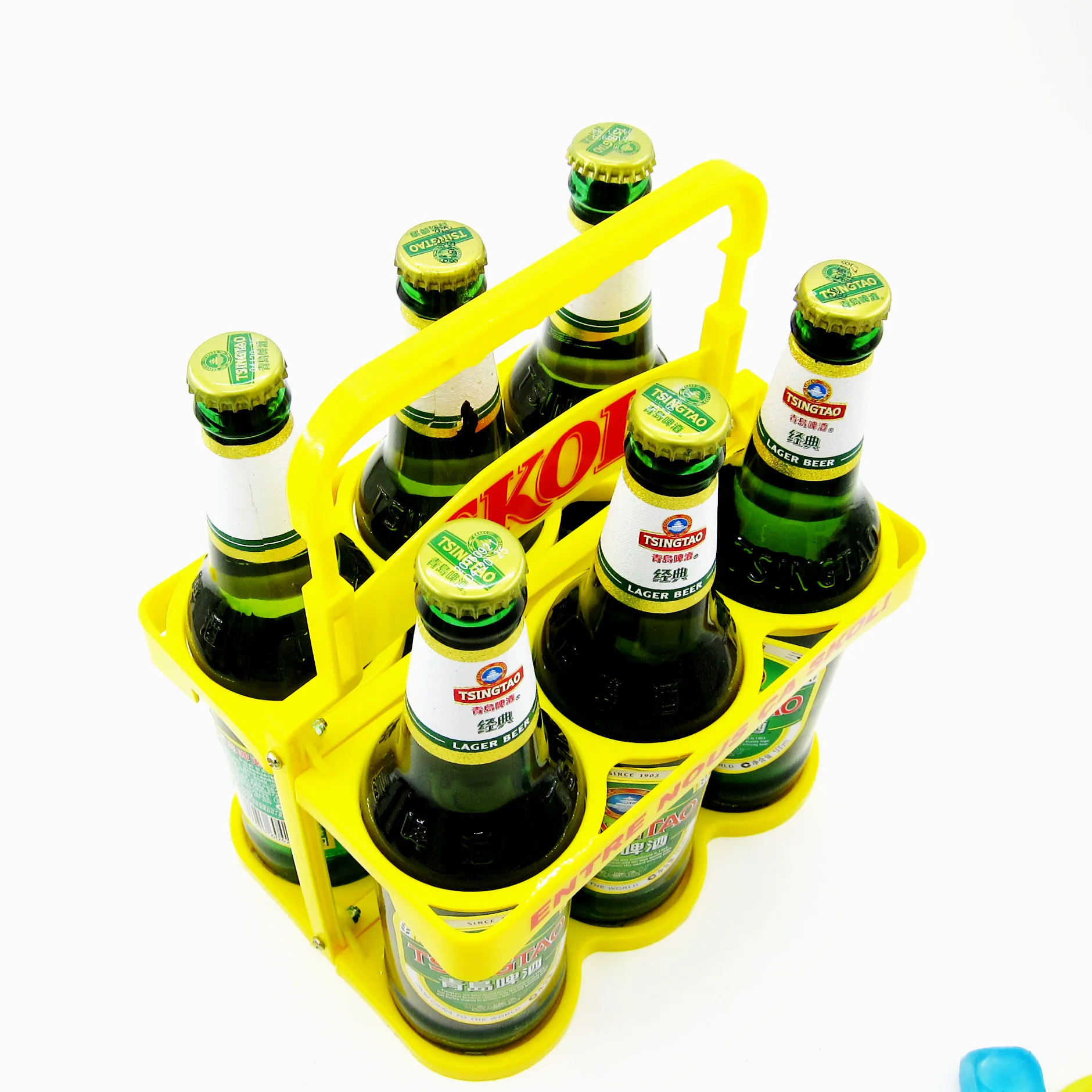 Portable 6 Can Plastic Beer Holder 6 Pack/bottle Beer Carrier Box