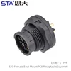 Female Back Mount PCB Receptacle