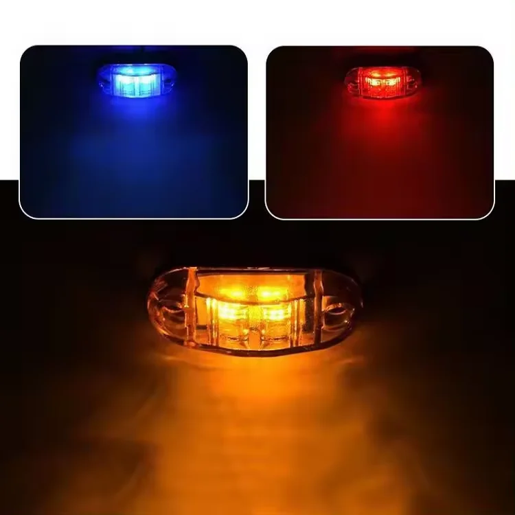 Superbleds Auto Lighting Side Tail Light 2 Leds Strobe White Amber Red Warning Side Lamp for SUV ATV Trucks Led Lights Wholesale