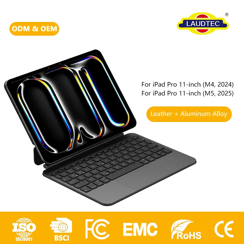 Premium Ultra-Slim Magnetic Keyboard Case Aluminum Lightweight Durable Multi-Touch Trackpad for iPad Pro 11