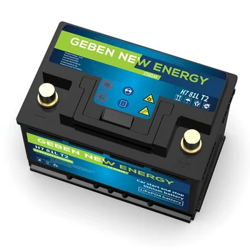 GEBEN 12V 81Ah Lithium Iron Phosphate Car Battery Universal Start-stop Lifepo4 Lithium Ion Batteries Auto Batteries