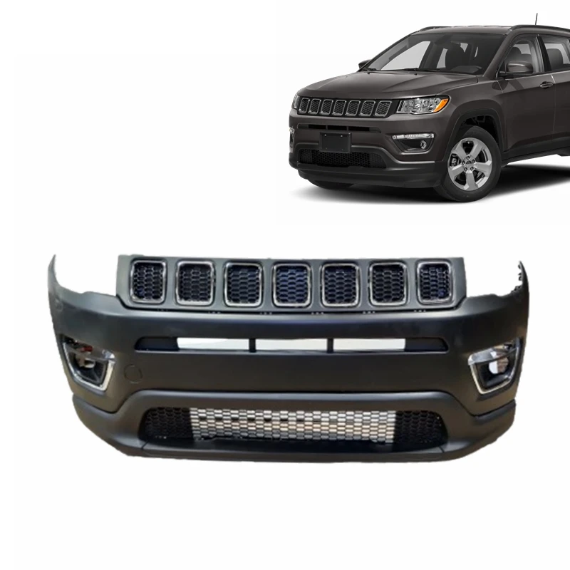 OEM wholesale auto parts front bumper set kit front face set upper lower grille fog for Jeep compass 2017 2018 2019 2020 2021