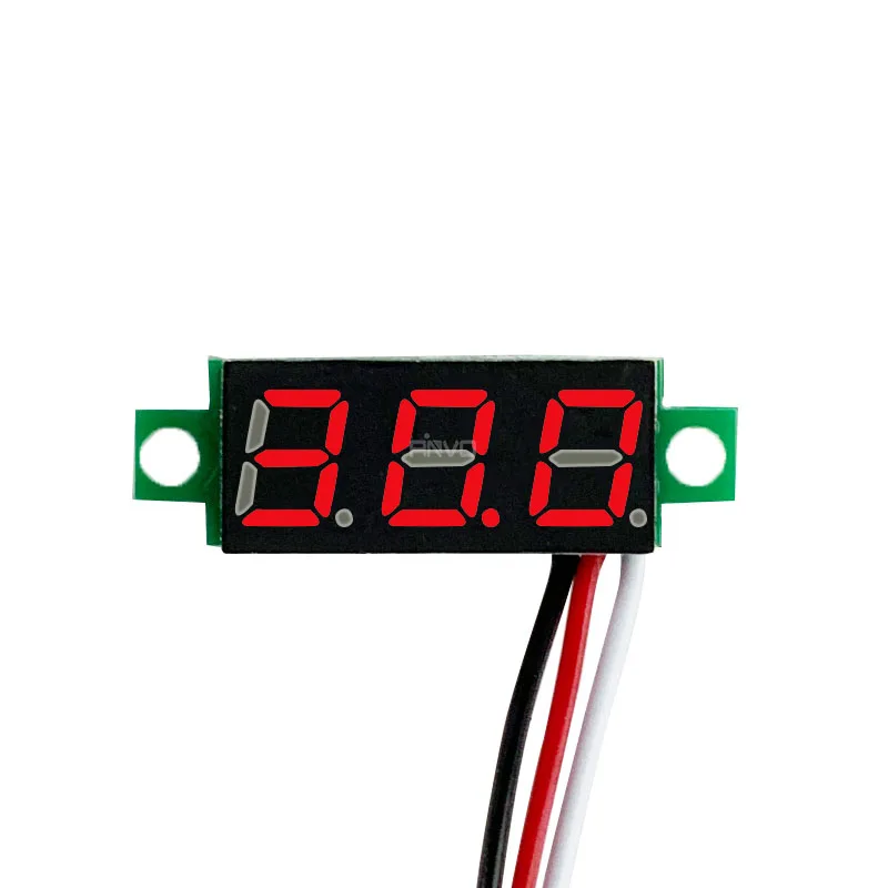 Маленький цифровой 0 28 дюймовый светодиодный вольтметр с тремя проводами 100 в дисплей Вольтметр постоянного