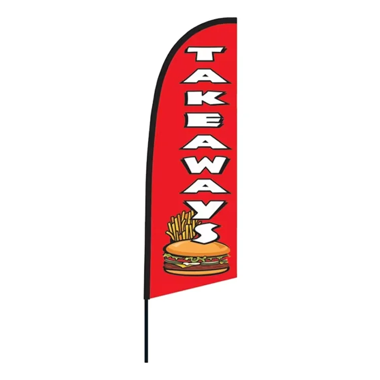 Factory Advertising Tear Drop Flying Feather Custom Banner Beach Flag flags banners & display accessories