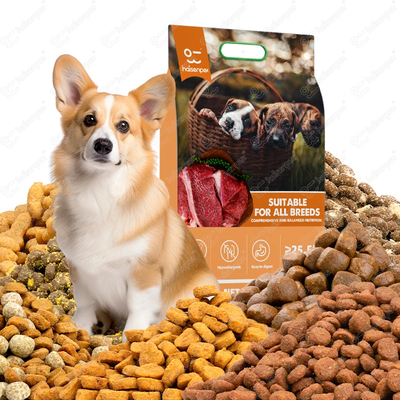 Factory Exports Custom Flavors Shapes Fat Content 5% -20% All Age Dry Dog Food