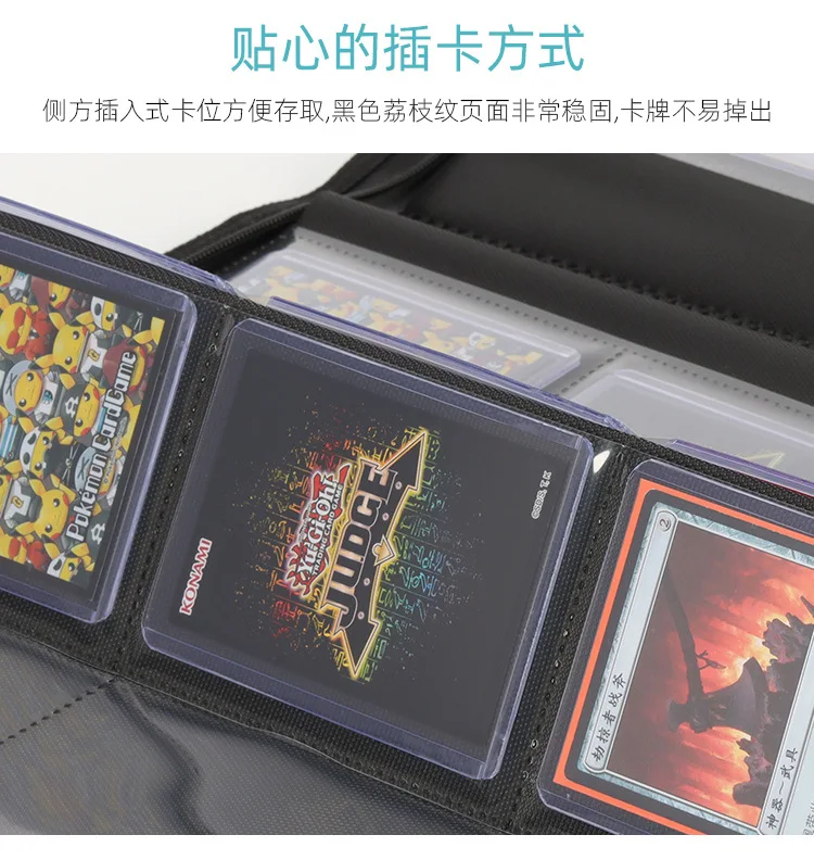 Compatible Card Binder Case Unique Design 9 Pockets Pu Leather Trading Toploader Binder,Premium