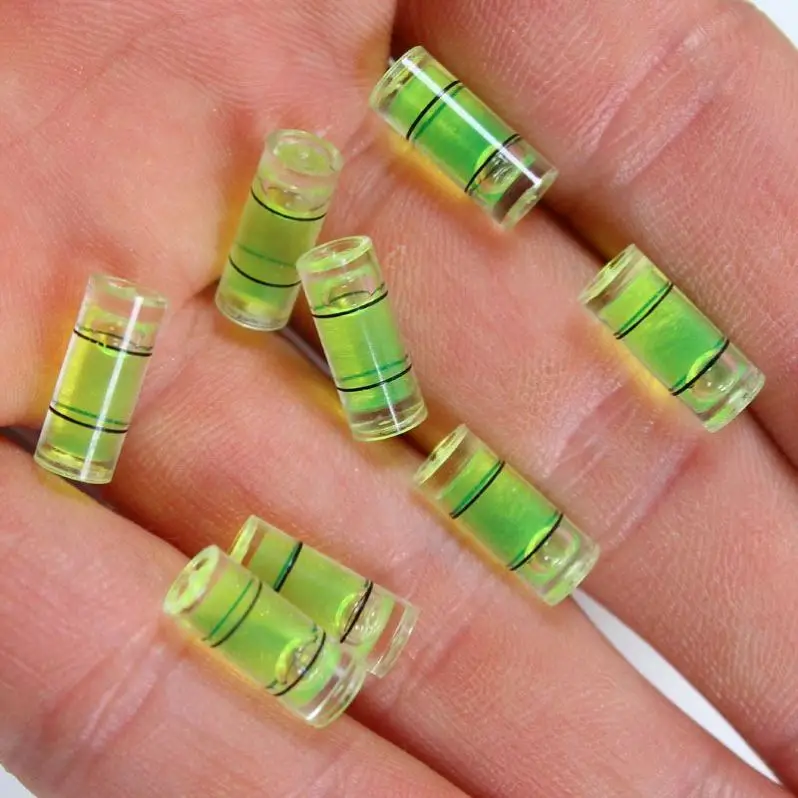 Customized Green Cylinder Water Vial Cylinder Water Vial  Bubble Mini Level