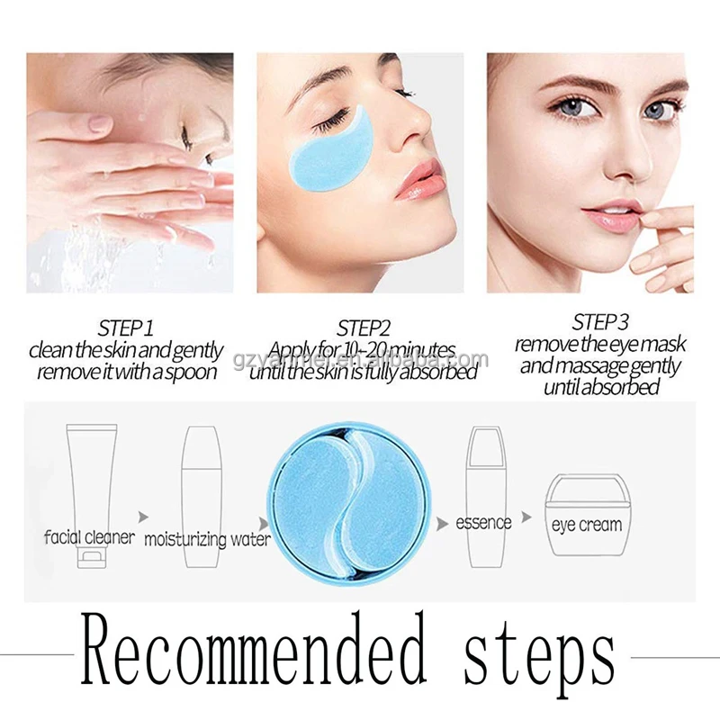 New Vegan Herbal Hyaluronic Acid Collagen Hydrogel Under Eye Patches