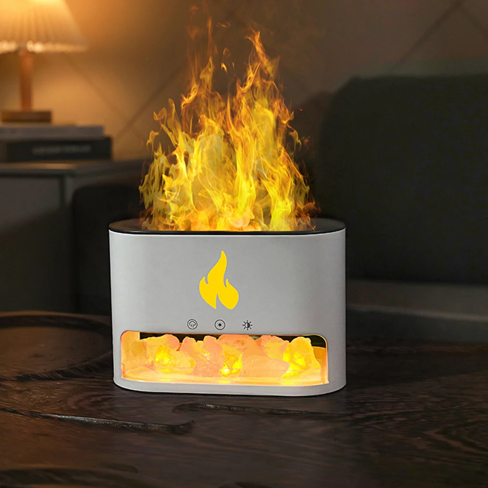 Home Desktop Office Simulation Flame Humidifier Volcano Diffuser lava Aromatherapy Machine