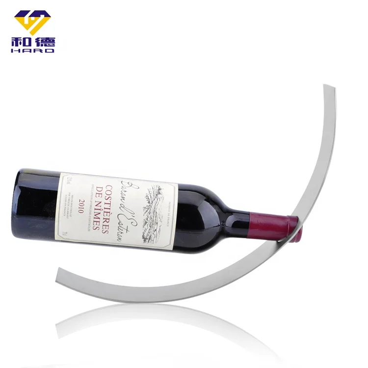 Stainless Steel Wine Bottle Holder Countertop Metal Wine Rack Nordic Style Creative Wine Display Rack for Home Decor