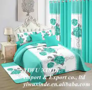 Quilted 12-piece Set with Curtains - Bedroom Bedding - Factory Wholesale - Bedroom Decoration