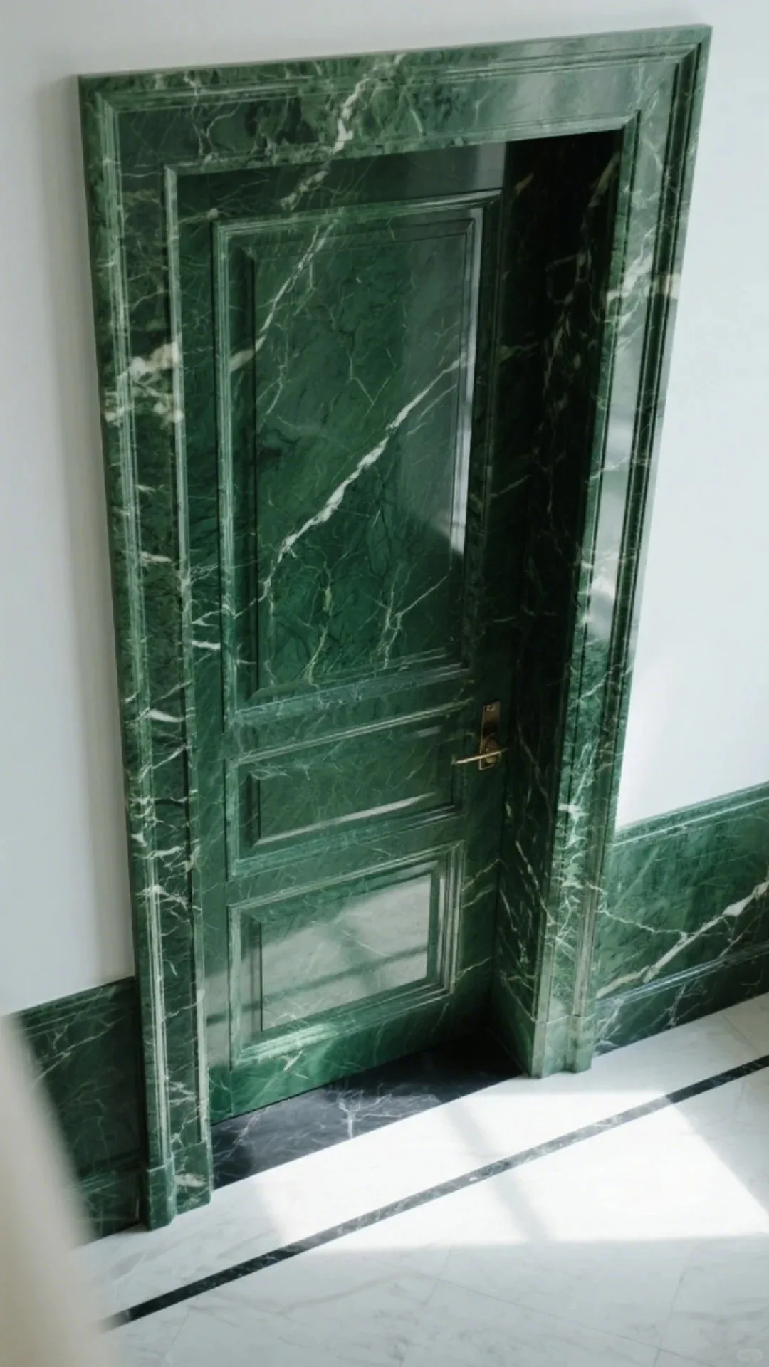 product modern natural green marble skirting boards for indoor villa irregular polishing window frame lines oem wholesale price-1