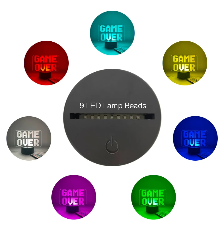 Free Sample Led Night Light Board 4000+ Designs Anime 3d Acrylic Night