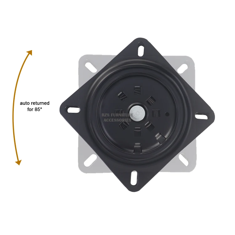 Universal Chair Parts square Chair Mechanism Automatically Returns 90 Degree Swivelling Metal Plate