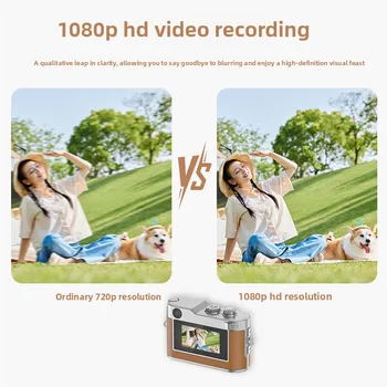 18g Portable Retro Camera Digital Video Photo Audio Recorder SD Card CMOS 2MP 1080P 5 Filters Pocket Size Kids Gift Travel Use detail image