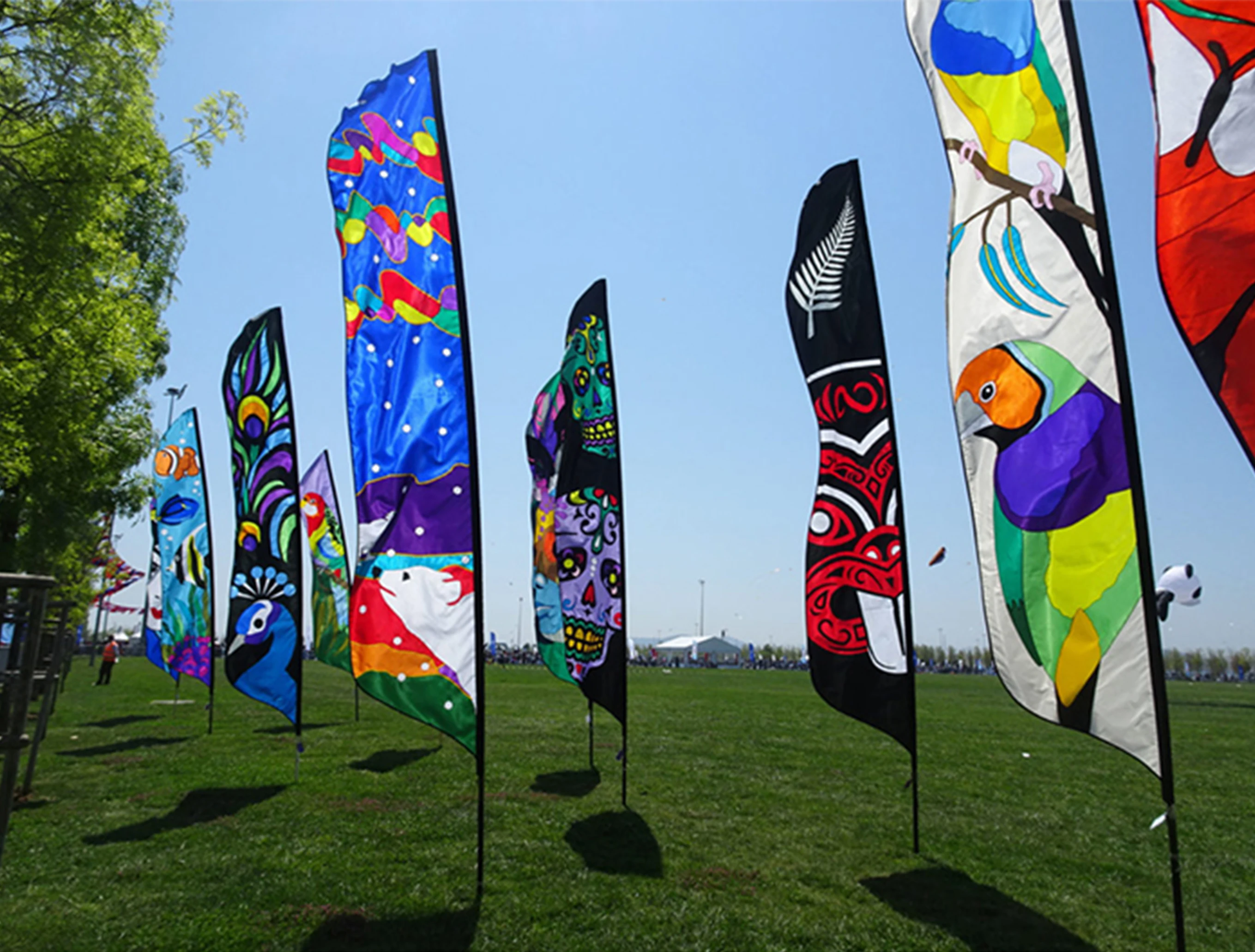 Sale Flutter Flag - Yellow Curved Top Feather Banner 11.5ft X 2.5ft - Flag Only