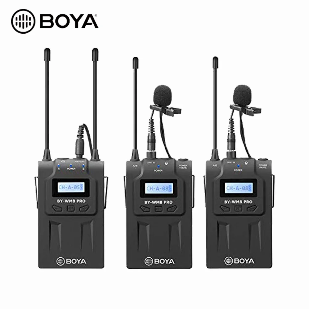 BOYA BY-WM8 Pro-K2 UHF Dual-Channel Wireless Microphone