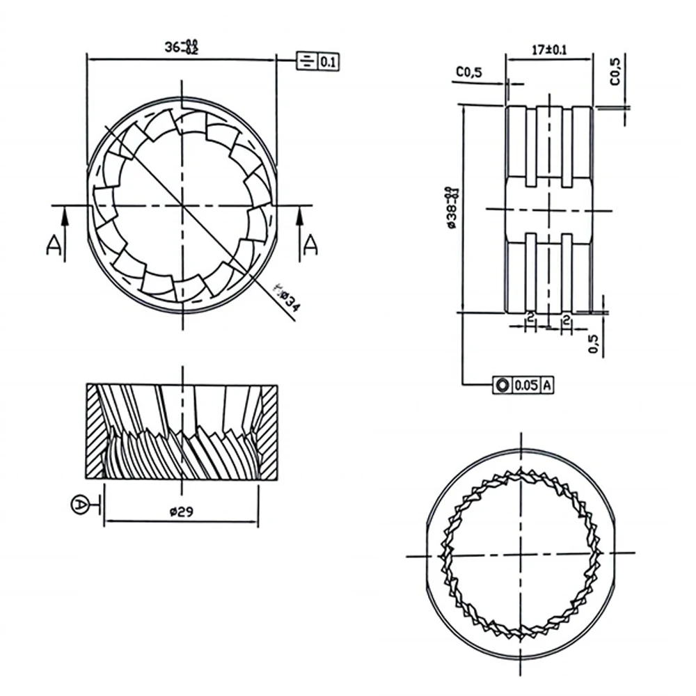 Genuine Factory Evsc 2022 New Hand Manuel Grinder Parts 38mm 7 Cores