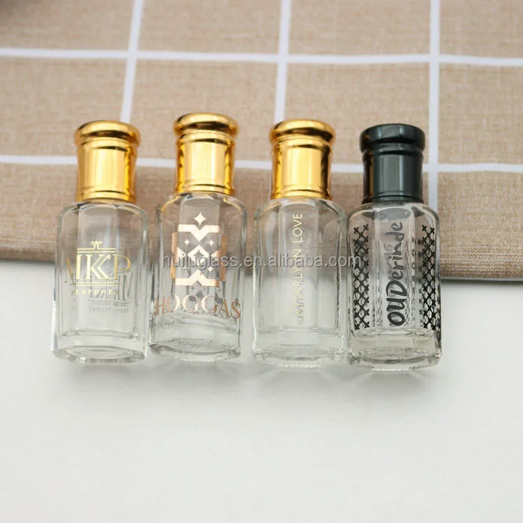 Custom Printed Arabic Oud Perfume Oil Roll-On Bottle 3ml, 6ml