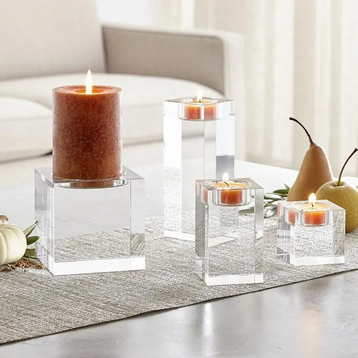 Honor of Crystal Votive Modern Candle Holder Acrylic Candle Holders Lanterns and Candle Jars