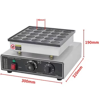 110V/60Hz or 220V/50Hz Stainless Steel Body 25 Hole Electric Food Muffin Maker