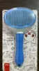 Blue PP fine needle comb [in plastic cardboard packaging]