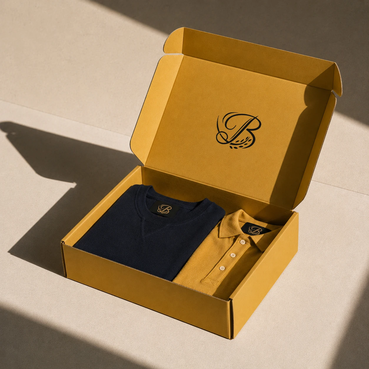 Premium Custom Printed Clothing Packaging Box Elegant Apparel Mailer Box for Fashion Brand Packaging