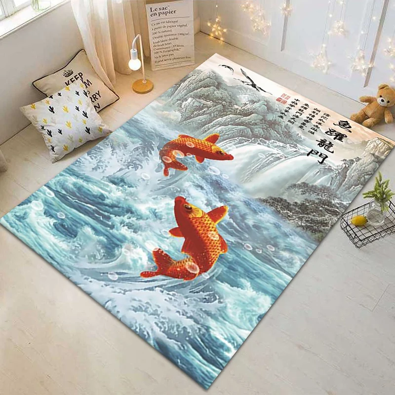 Moderner 3d Marmor Teppich Rutschfest Aus Flanell Für Das Wohnzimmer_voghion.com