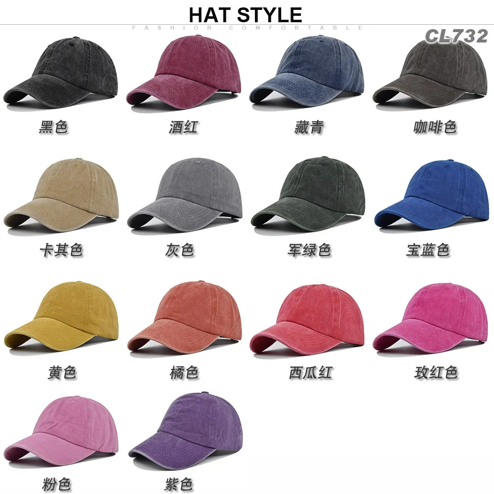 Customized embroidery logo dad plain baseball cap wholesale 100% cotton washed baseball caps