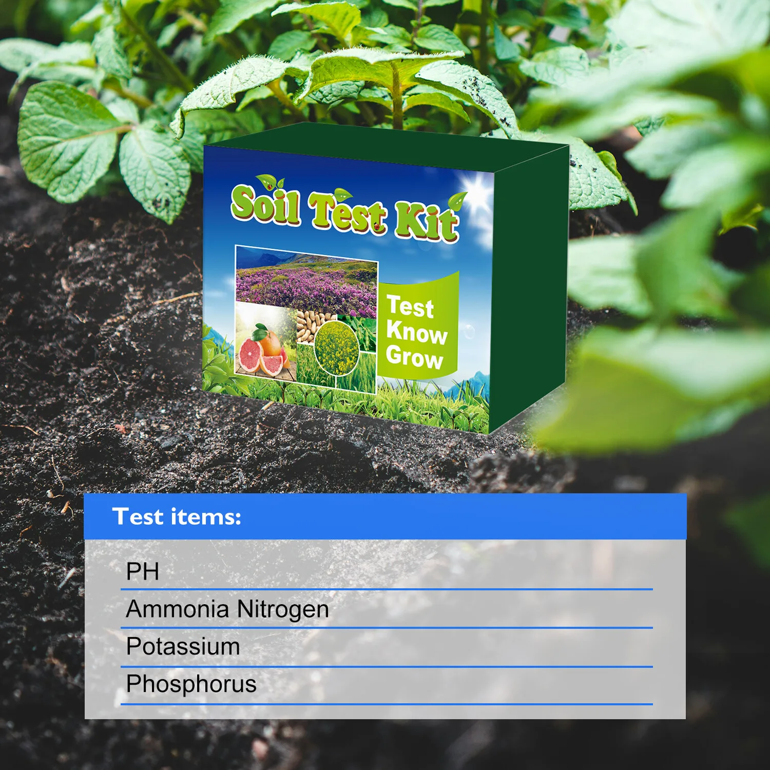 Soil Test Kit,Testing Ph Ammonia Nitrogen Phosphorus And Potassium