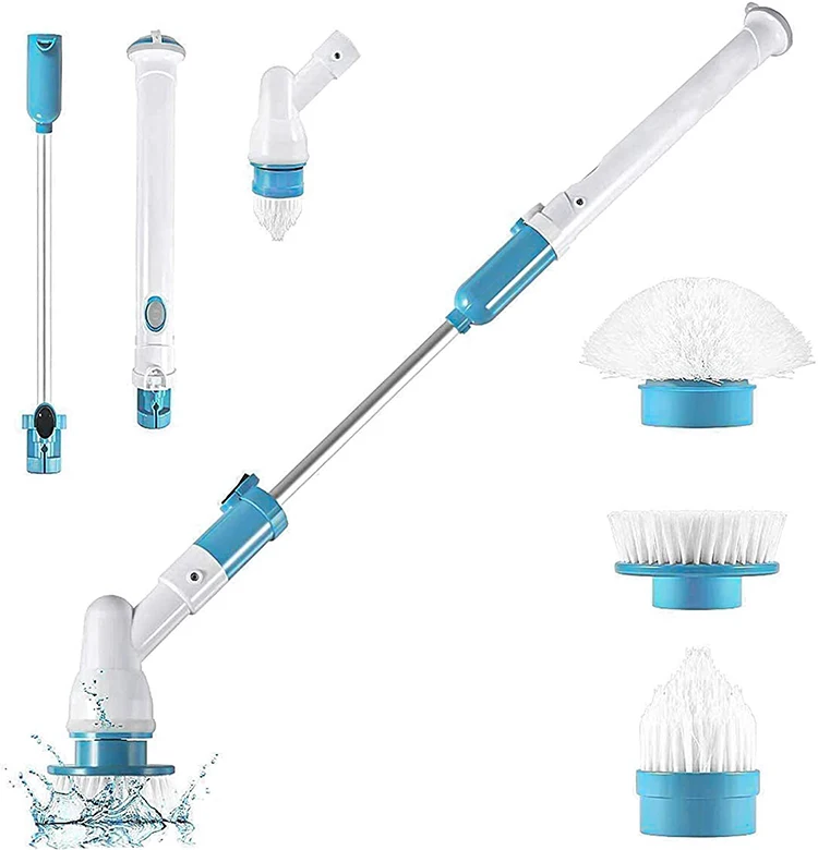 3 in 1 Multi-function Kitchen Cleaning Brush Home Bathroom Cleaning Tool Extension Handle Electric Cleaning Brush Bathroom Brush