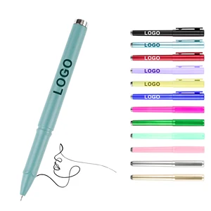 Custom Logo Printed Hot Selling Novel Gel Ink Pen Promotion Hotel Plastic Material Office Business Signature Writing