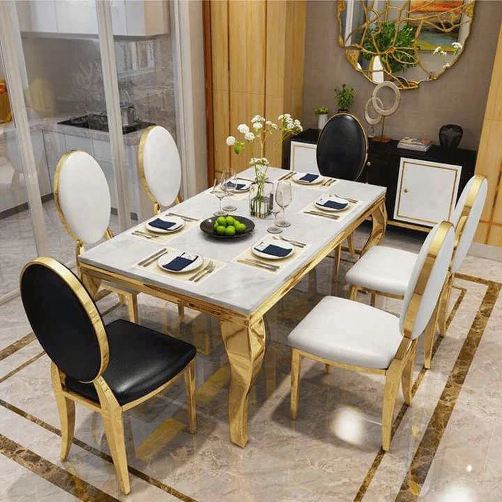 product factory outlet luxury dining set modern italian high quality for dining room763-7