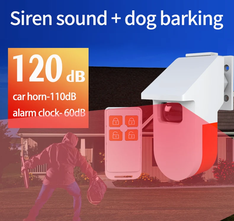 Pir And Radar Sensor Body Motion Sensor Sound With Dog Bark Alarm