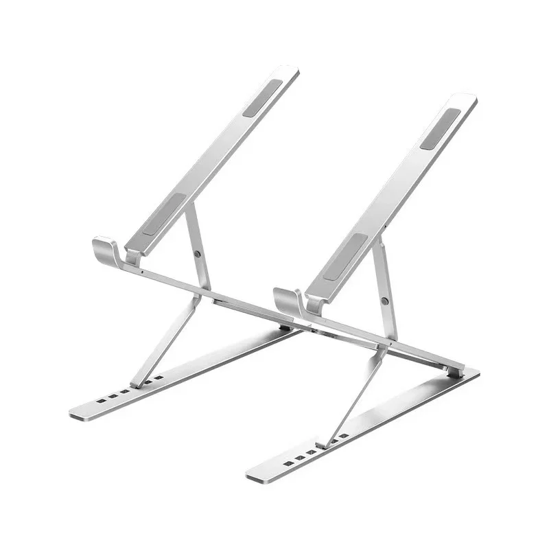 Double 7-Level Adjustable Portable Aluminum Laptop Stand Suitable for Laptops and Tablets Ranging From 10 Inches to 17 Inches.