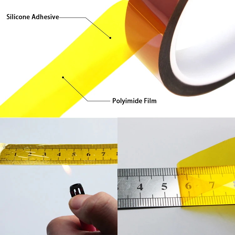 Amber Color Heat Resistant Tape For Sublimation No-residual Pi Film ...