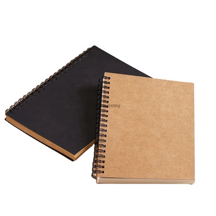 Customizable Journal Notebook Printing Agenda Softcover Note Books Cheap A5 Spiral Kraft Notebook