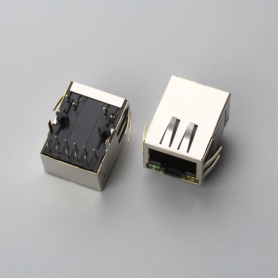 Pcb Rj45 Female Socket Connector Port Smt With Transformer 1000base Tab ...
