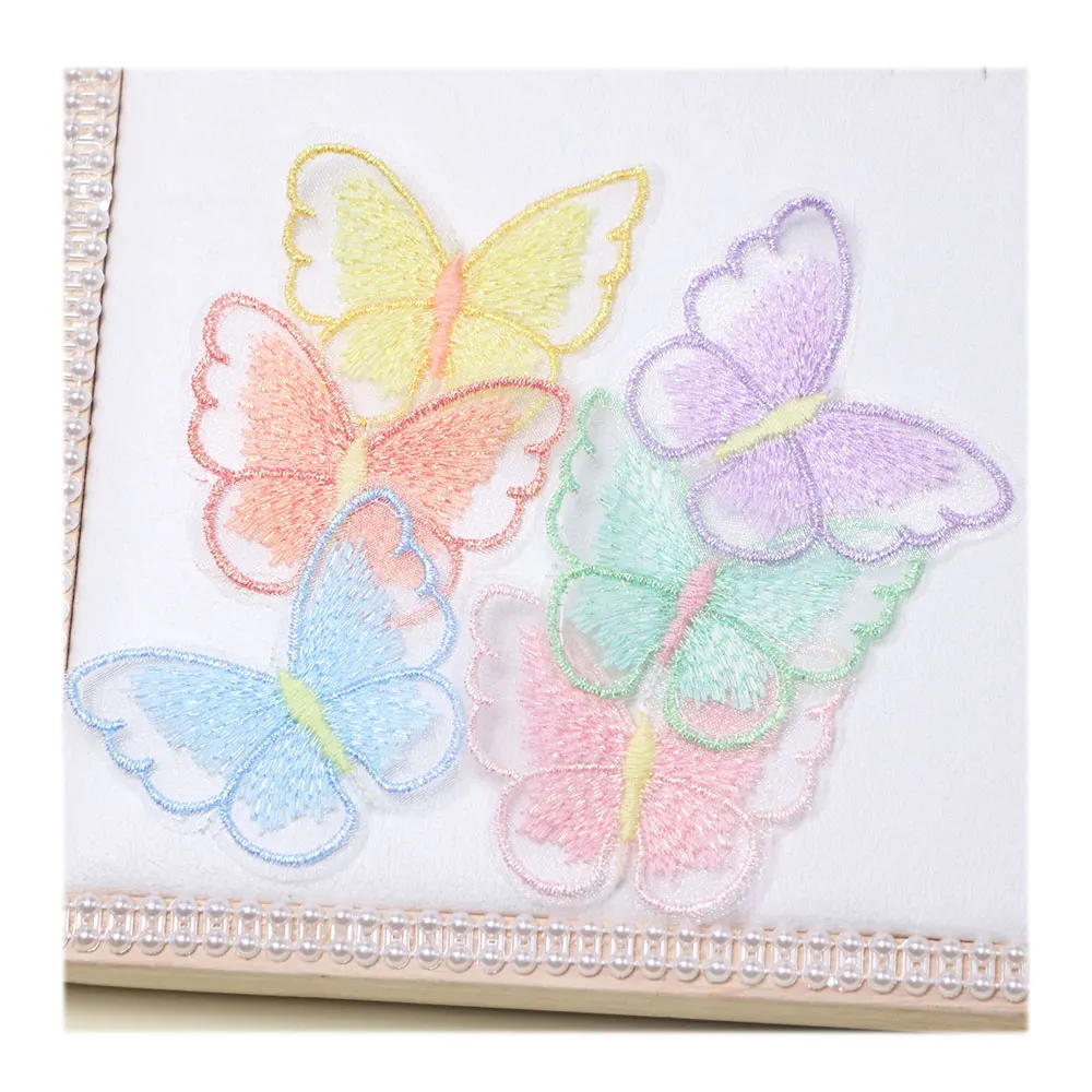 Handmade 3D Beaded Butterfly Patch - Embroidered Sequin Applique For Sewing On Clothes & Bags
