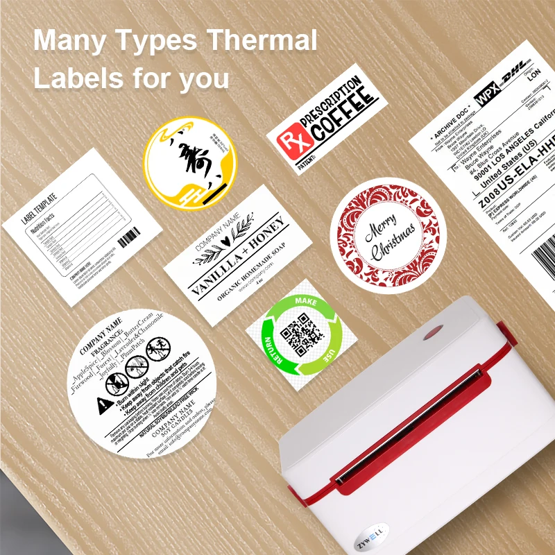 ZY909 Inkless Thermal 4x6 Shipping Label Printer - Zywell