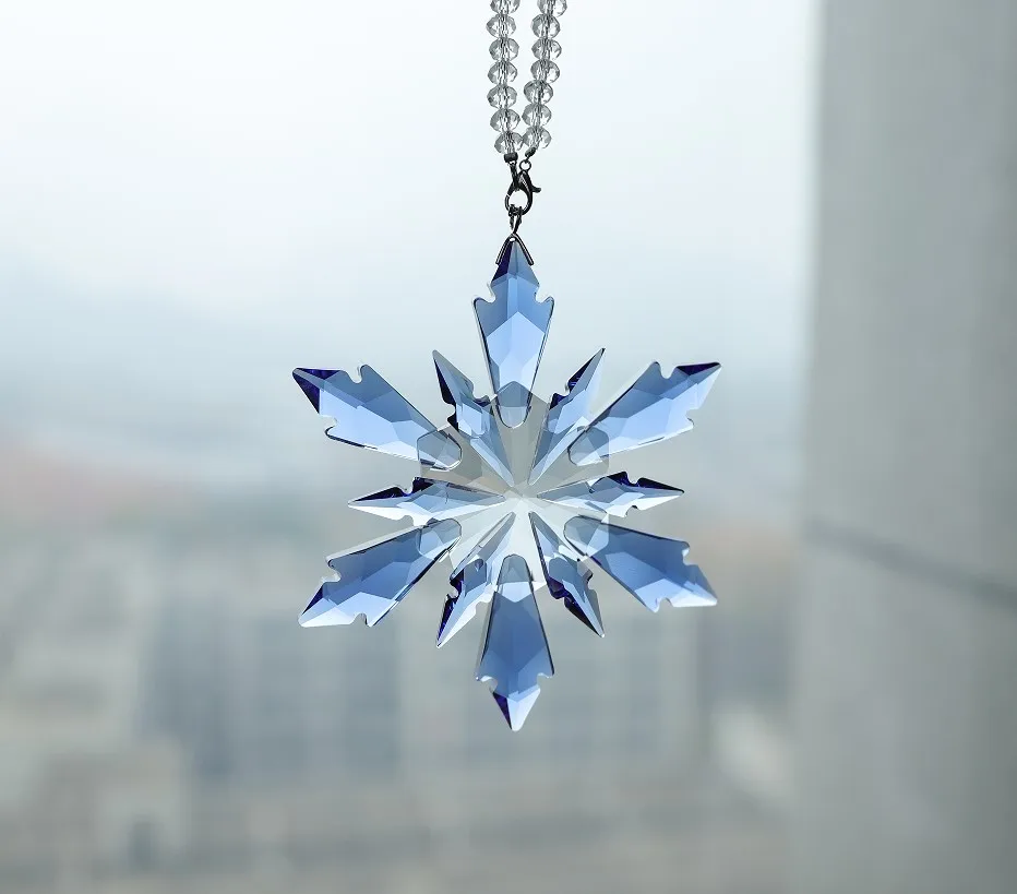 Xmas Decoration Pendants high quality shinning Crystals Snowflake car hanging ornaments