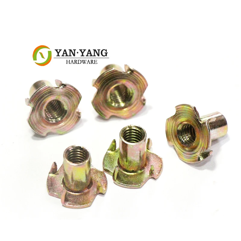 Оцинкованная гайка M8 Furniture Four Claw Tee Nut