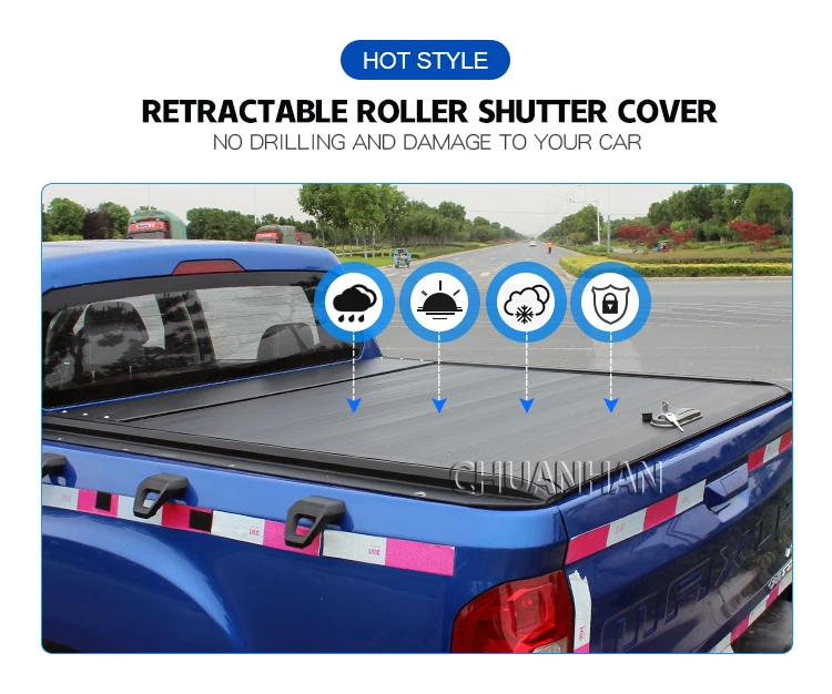 Hard Aluminum Retractable Roller Lid Shutter Tonneau Cover For ...