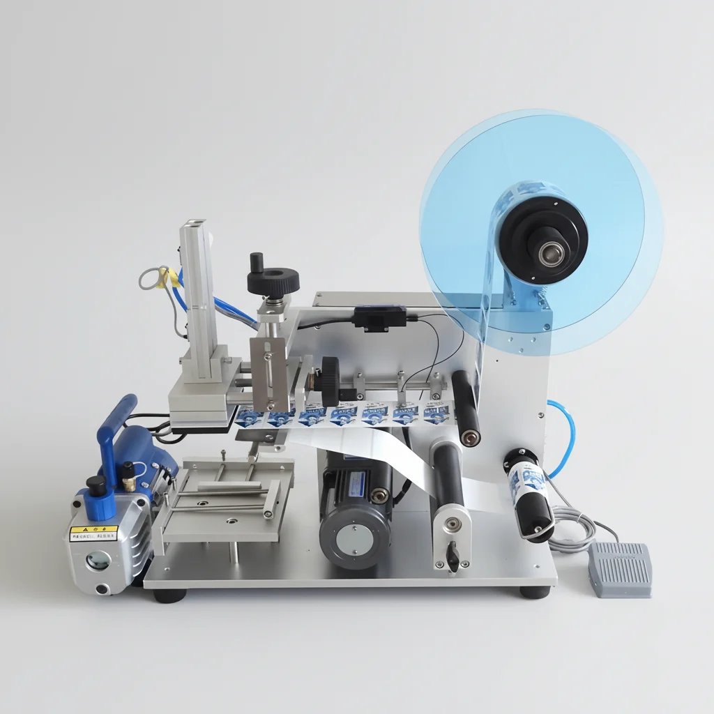 TEBAK SY-60 Desktop Semi-automatic Folding Machine, Clothing Label, Cubic Water Bottle Box, Label Machine
