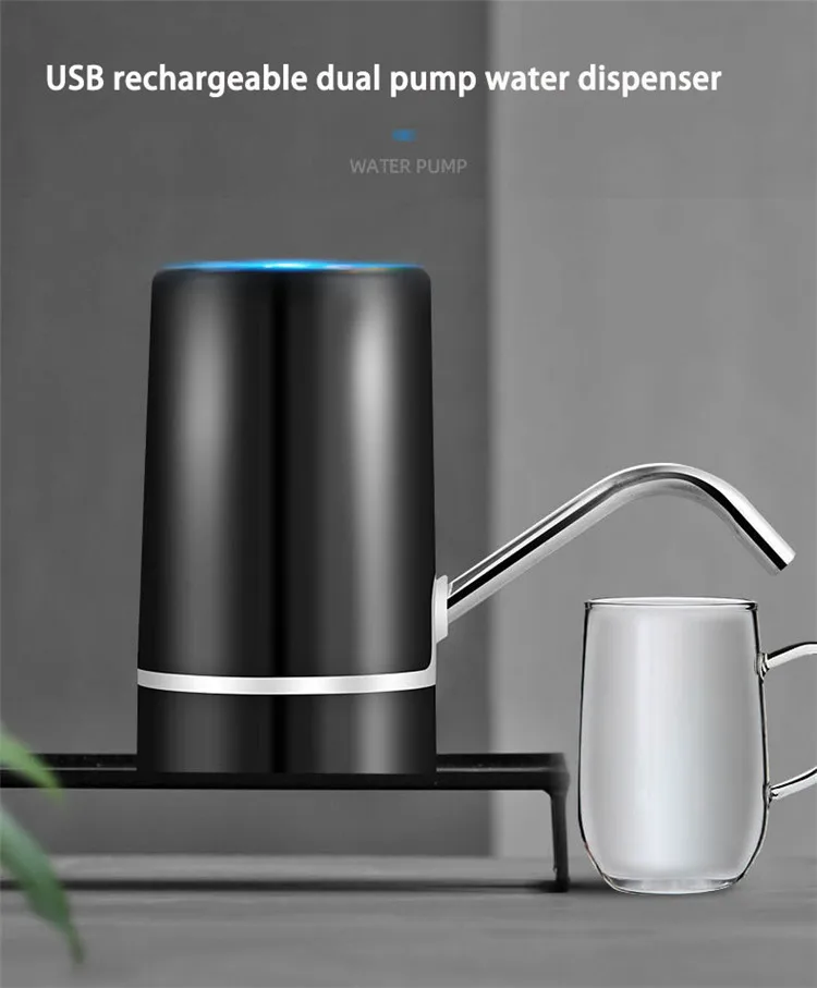 HE010 Portable Dual Pump Automatic Water Dispensers Bottle Water Dispenser Pump
