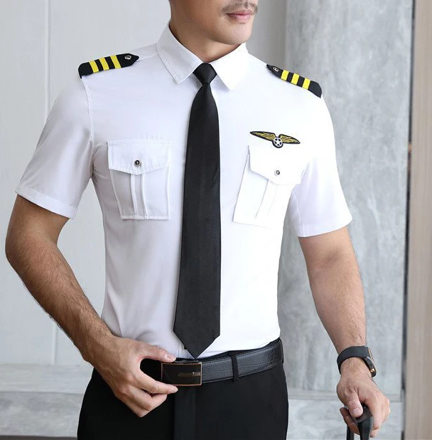 Professional suit work clothes custom airline railway high speed train crew uniform pilot aviation f