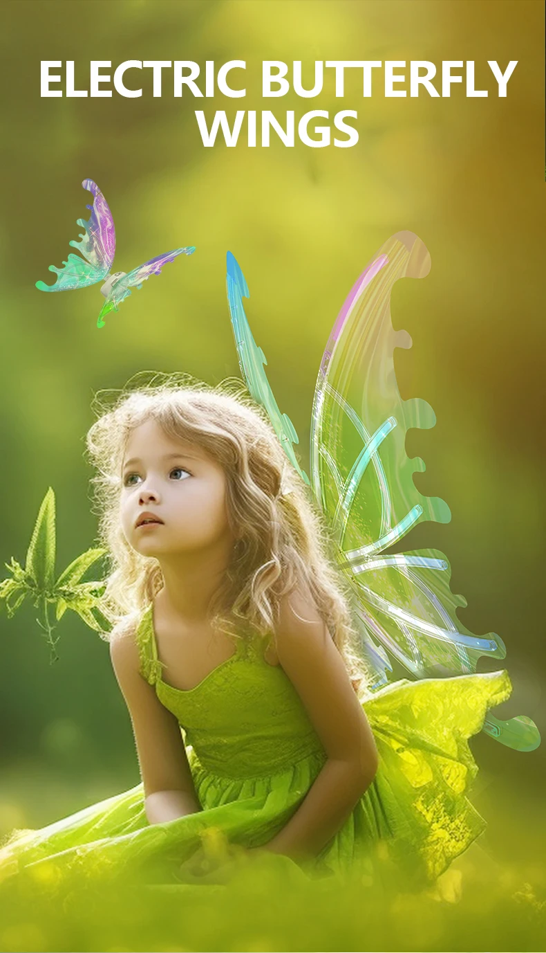 2023 Wholesale Electric Diy Butterfly Wings Girls Butterfly Angel Wing
